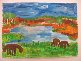 Блощеневич Полина, 6 лет; Летнее утро