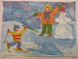 Лемешко Михаил, 7 лет; Зимние забавы